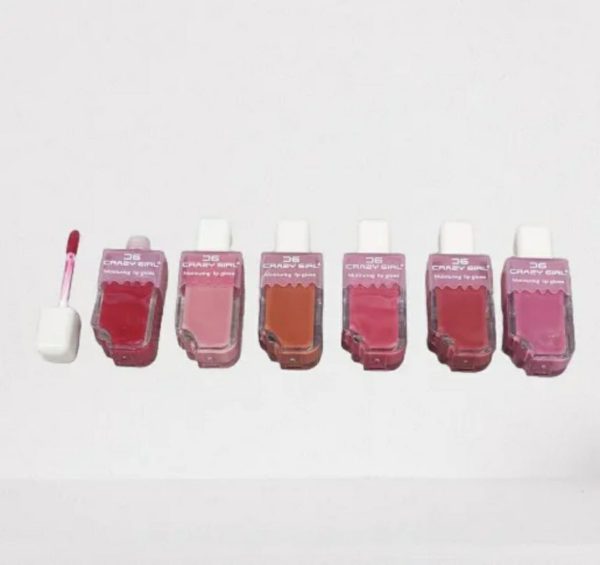 💄 Pack of 6 – Crazy Girl Ice Cream Matte Lipgloss 🍦✨ – Premium Lip Gloss Set for Girls & Women 👩‍🦰💖