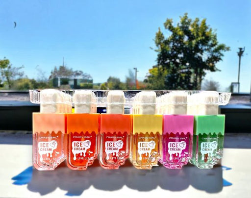 💄 Pack of 6 – Crazy Girl Ice Cream Matte Lipgloss 🍦✨ – Premium Lip Gloss Set for Girls & Women 👩‍🦰💖