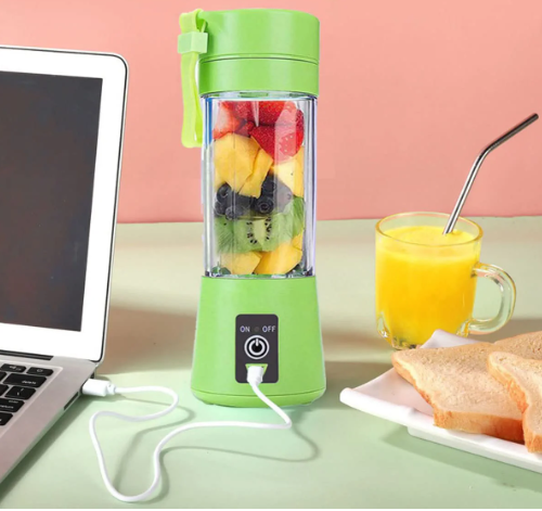 🥤🍓 Portable Mini 6 Blade Juicer Blender | Outdoor Juicing Cup (380ml) 🔋✨