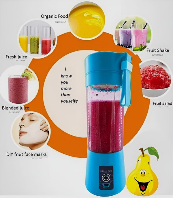 🥤🍓 Portable Mini 6 Blade Juicer Blender | Outdoor Juicing Cup (380ml) 🔋✨