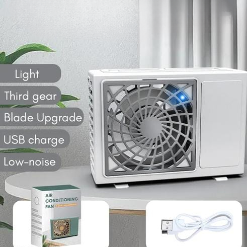 🌬️ Portable Rechargeable Air Conditioning Fan ❄️ – Mini Personal Cooler With USB Charging ⚡