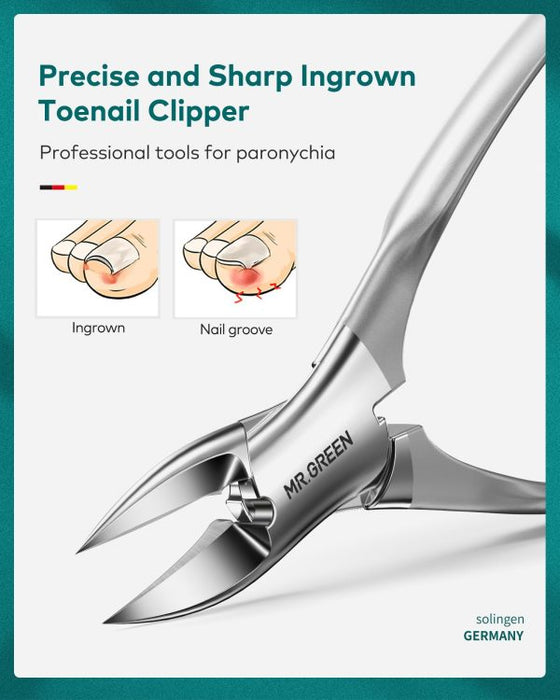💅 Premium Manicure & Pedicure Kit – 10 Pcs Stainless Steel Nail Clippers Set With Grooming Tools ✨