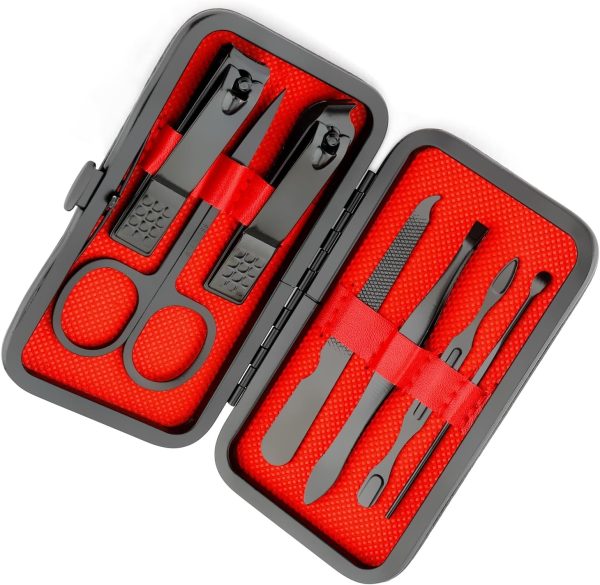 💅 Premium Manicure & Pedicure Kit – 10 Pcs Stainless Steel Nail Clippers Set With Grooming Tools ✨