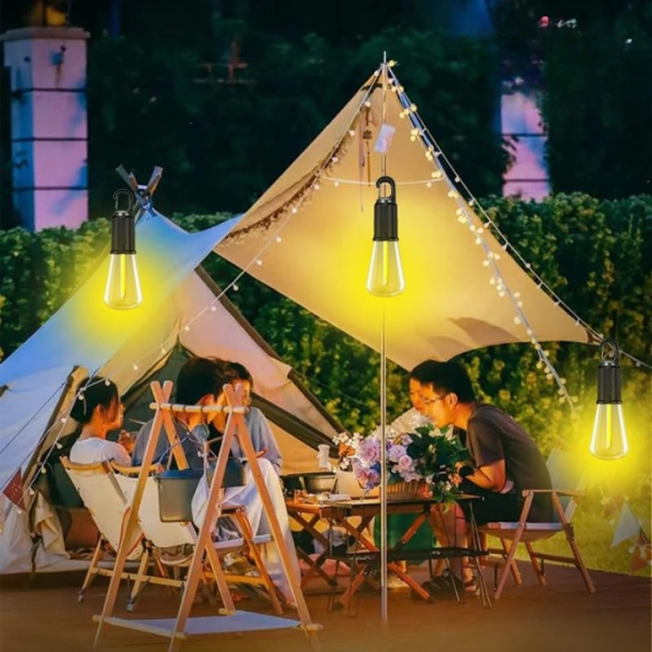 🔦🏕️ Rechargeable Portable LED Camping Lantern | Tent Lamp With Clip Hook 🌟🎒
