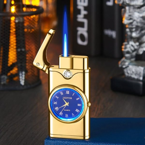 ⌚ Refillable Fancy Watch Lighter – Metal Design (Random Color)