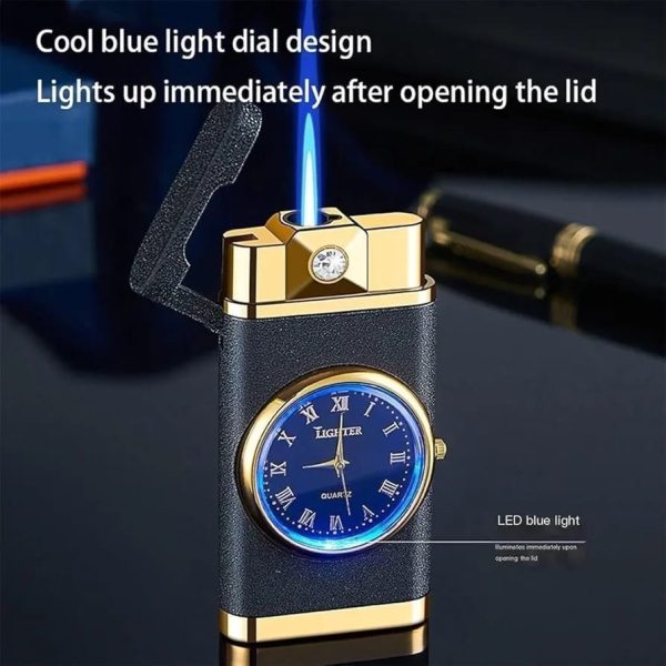 ⌚ Refillable Fancy Watch Lighter – Metal Design (Random Color)