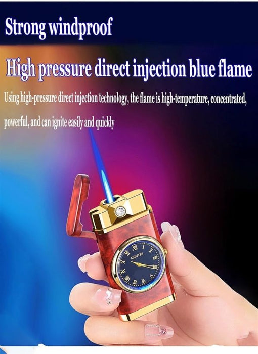 ⌚ Refillable Fancy Watch Lighter – Metal Design (Random Color)