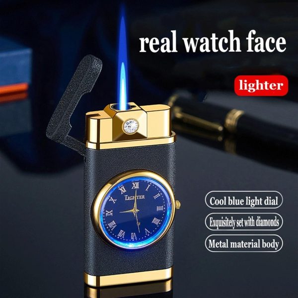 ⌚ Refillable Fancy Watch Lighter – Metal Design (Random Color)