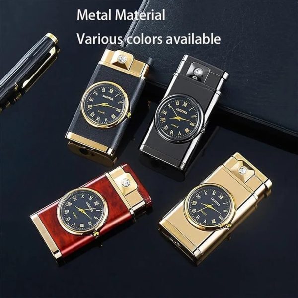 ⌚ Refillable Fancy Watch Lighter – Metal Design (Random Color)