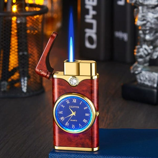 ⌚ Refillable Fancy Watch Lighter – Metal Design (Random Color)