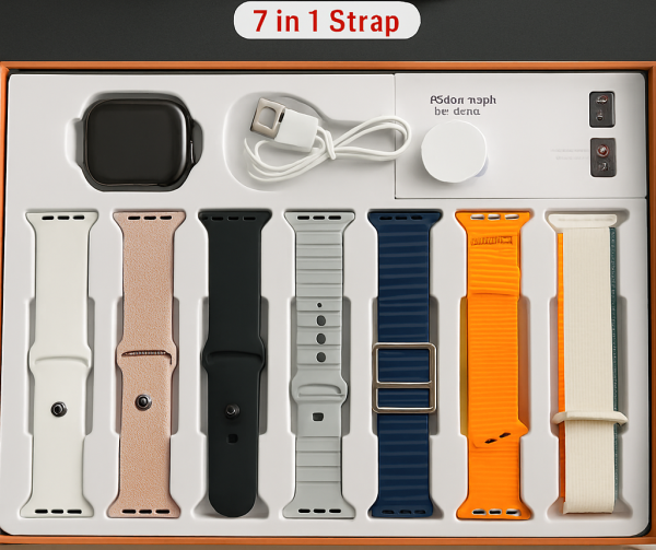⌚🔥 S10 Pro Max Smartwatch – Premium Multi-function Smartwatch with 7 Straps & Wireless Charging 💎✨