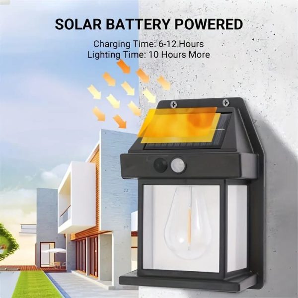 ☀️💡 Solar Tungsten Filament Outdoor Wall Lamp | Waterproof Intelligent Induction Light 🌙🏡