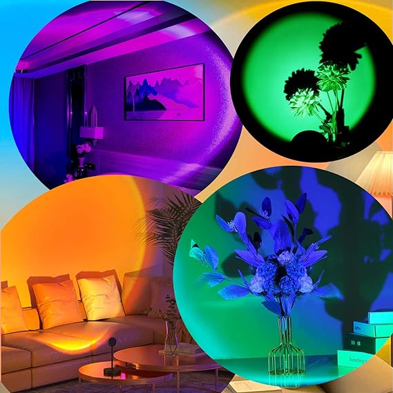 🌇 Sunset Lamp ✨ – Multi-Color Projection Light With Remote Control 🎨