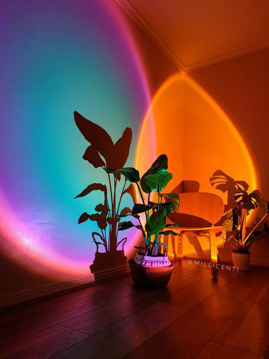 🌇 Sunset Lamp ✨ – Multi-Color Projection Light With Remote Control 🎨